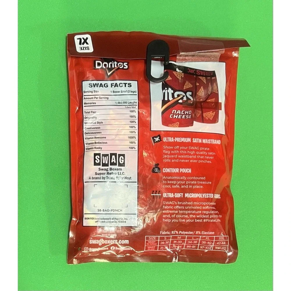 Doritos‎ Mens XLarge 38-40 SWAG Boxer Briefs One Pair New In Bag